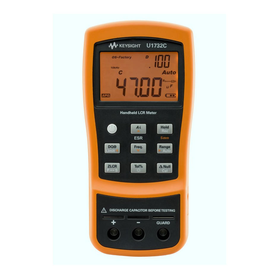 U1732C 100Hz/120Hz/1kHz/10kHz 手持式 LCR 表