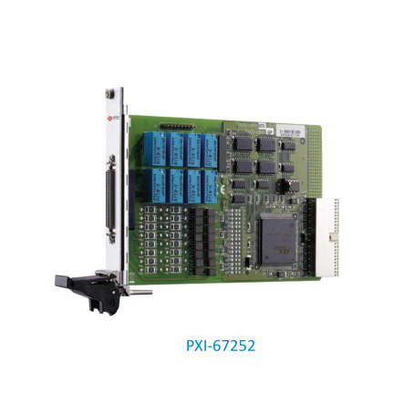 PXI-67252 8 通道繼電器輸出和16通道隔離數字輸入卡